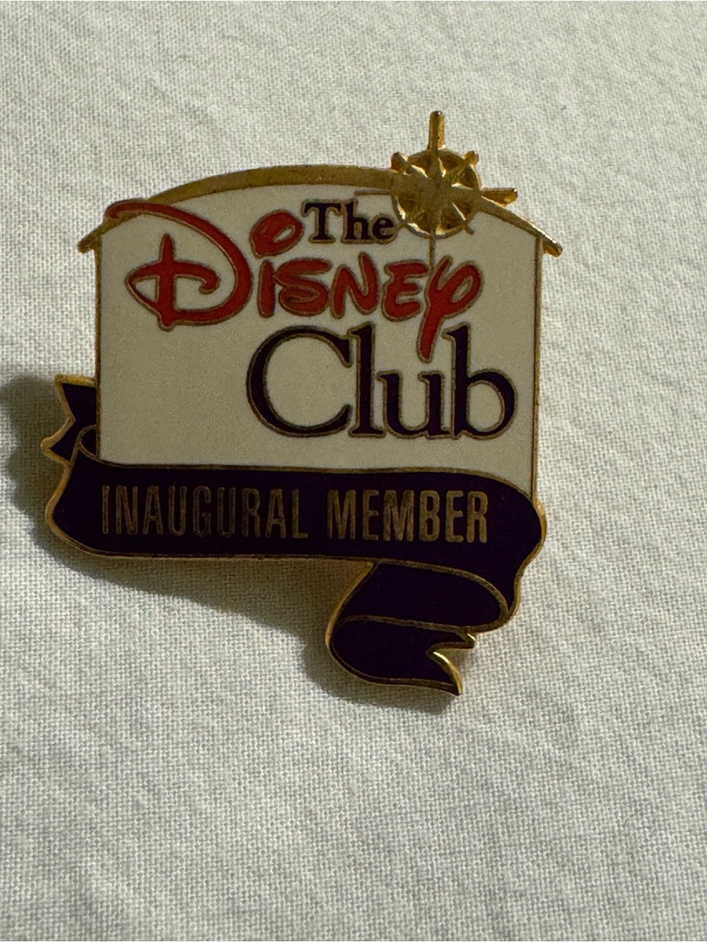 Disney Enamel Inaugural Member Brooch - White, Red, Black, Gold